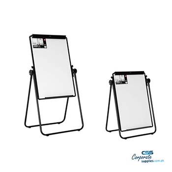 Deli White Board Magnetic With Flip Chart (7892)