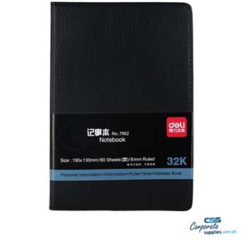 Deli Leather Cover Note Book (7902)