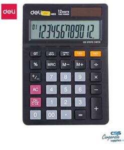 Deli Calculator Plastic 12 Digits (EM01320)
