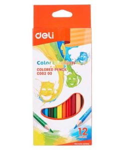 Deli Colour Pencil Wooden 12 Pcs Model no. 00200